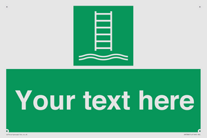 Custom sign safe condition Embarkation ladder